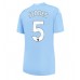 Günstige Manchester City John Stones #5 Heim Fussballtrikot Damen 2023-24 Kurzarm